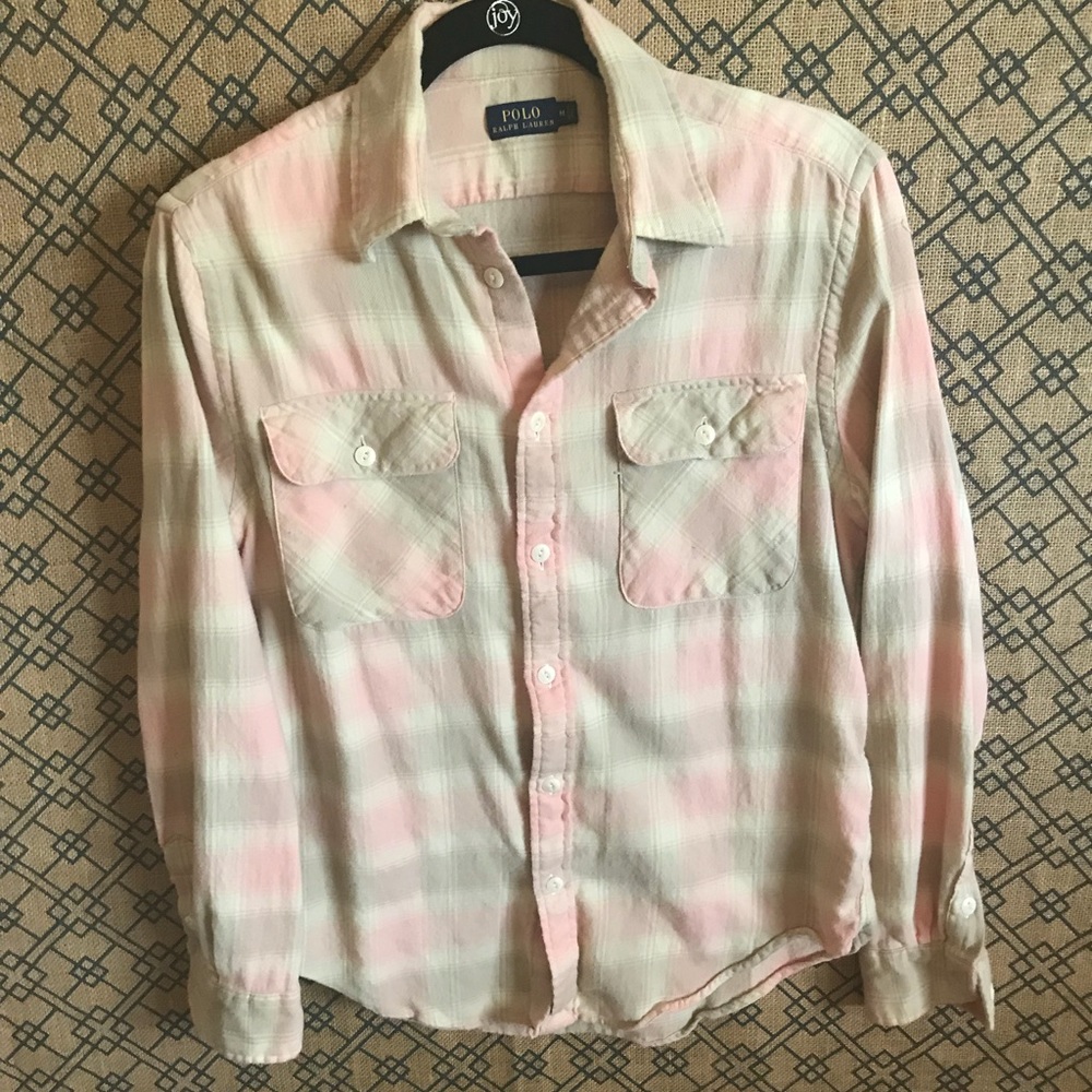 Flannel long sleeve top